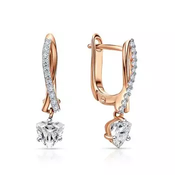 Серебряные серьги с фианитами