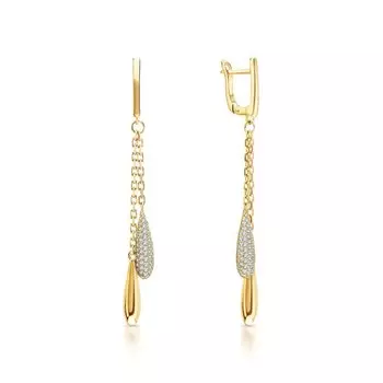 Серебряные серьги с фианитами