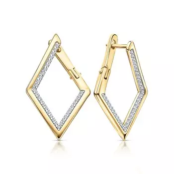 Серебряные серьги с фианитами