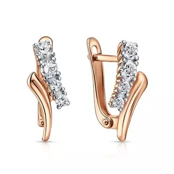 Серебряные серьги с фианитами