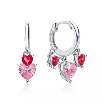 Серебряные серьги с фианитами