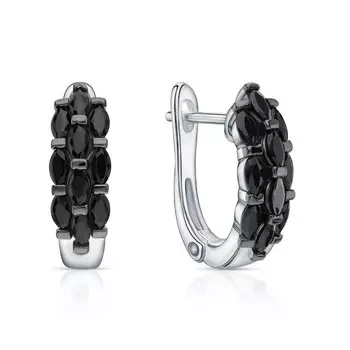 Серебряные серьги с фианитами