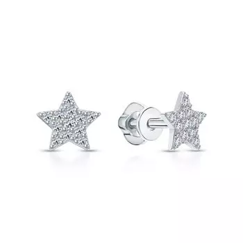 Серебряные серьги с фианитами