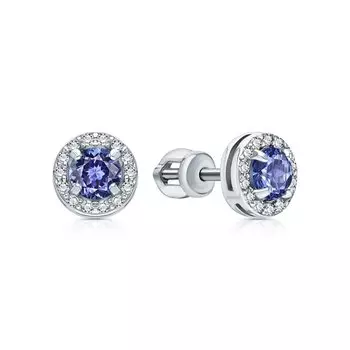 Серебряные серьги с фианитами