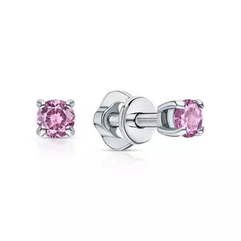 Серебряные серьги с фианитами