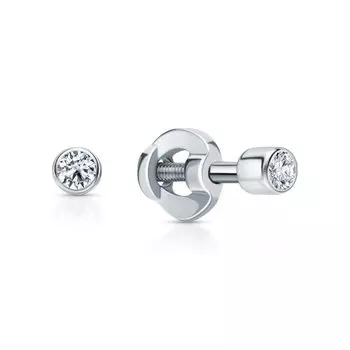 Серебряные серьги с фианитами