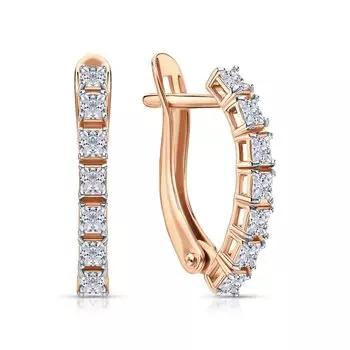 Серебряные серьги с фианитами