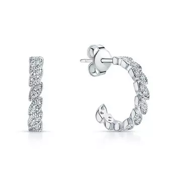 Серебряные серьги с фианитами