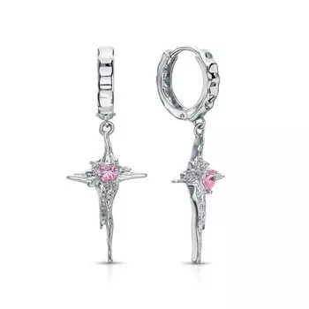 Серебряные серьги с фианитами