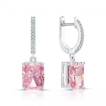 Серебряные серьги с фианитами