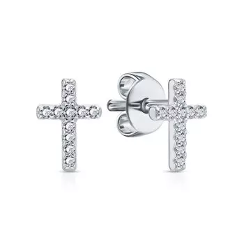 Серебряные серьги с фианитами