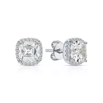 Серебряные серьги с фианитами