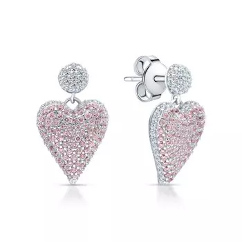 Серебряные серьги с фианитами