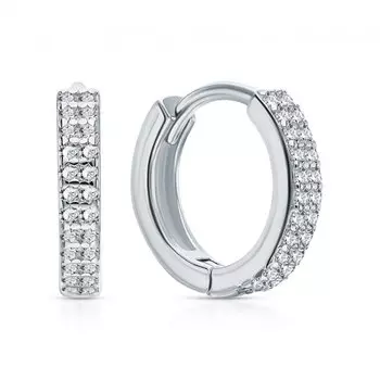 Серебряные серьги с фианитами