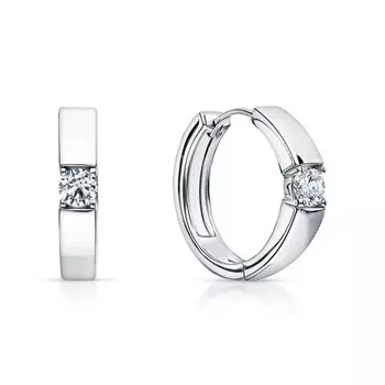 Серебряные серьги с фианитами