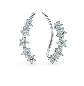 Серебряные серьги с фианитами