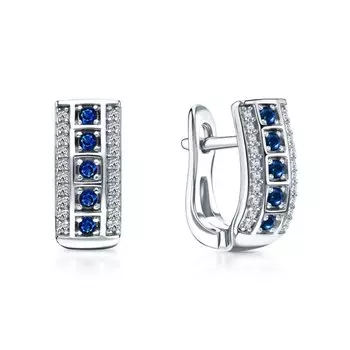 Серебряные серьги с фианитами