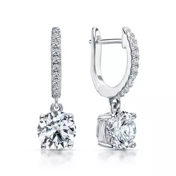 Серебряные серьги с фианитами