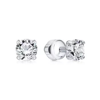 Серебряные серьги с фианитами