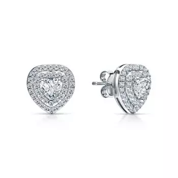 Серебряные серьги с фианитами