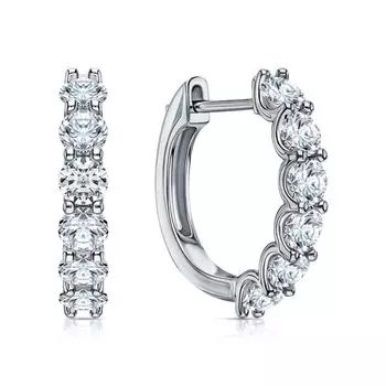 Серебряные серьги с фианитами