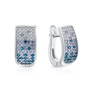 Серебряные серьги с фианитами