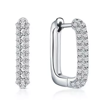 Серебряные серьги с фианитами