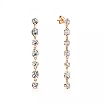 Серебряные серьги с фианитами