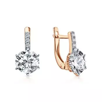 Серебряные серьги с фианитами