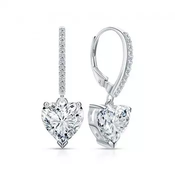 Серебряные серьги с фианитами