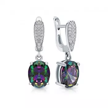 Серебряные серьги с фианитами