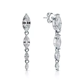 Серебряные серьги с фианитами