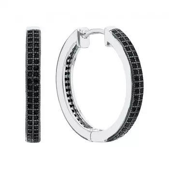 Серебряные серьги с фианитами