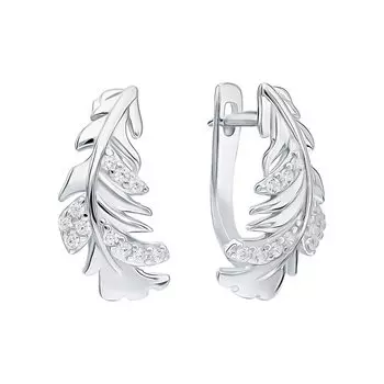 Серебряные серьги с фианитами