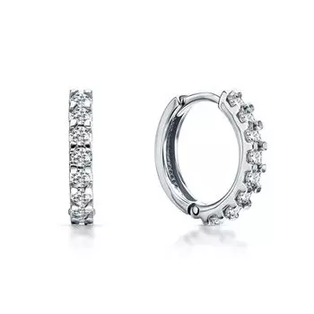 Серебряные серьги с фианитами