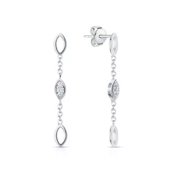 Серебряные серьги с фианитами