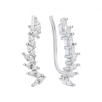 Серебряные серьги с фианитами