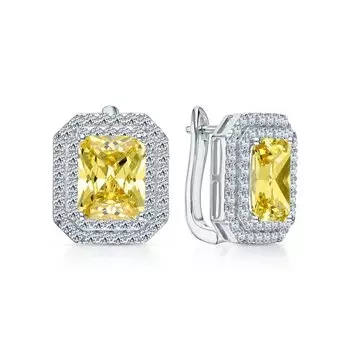 Серебряные серьги с фианитами