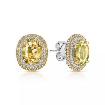 Серебряные серьги с фианитами