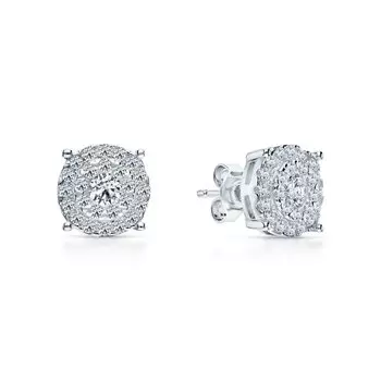 Серебряные серьги с фианитами