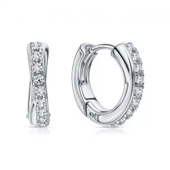 Серебряные серьги с фианитами