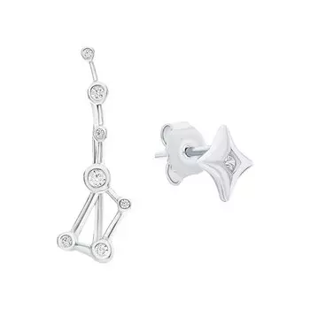 Серебряные серьги с фианитами