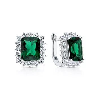 Серебряные серьги с фианитами