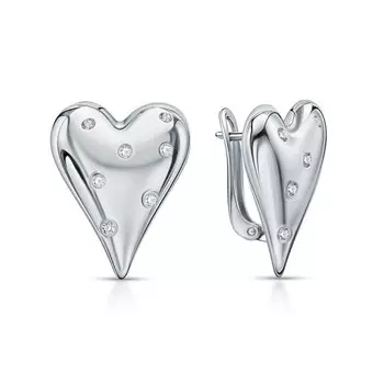 Серебряные серьги с фианитами