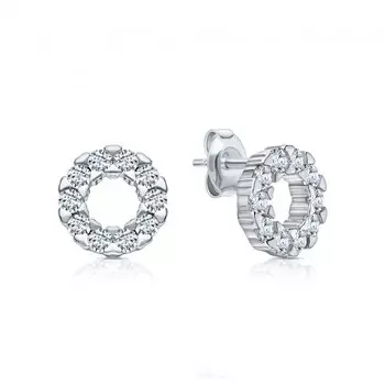 Серебряные серьги с фианитами