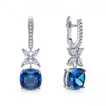 Серебряные серьги с фианитами