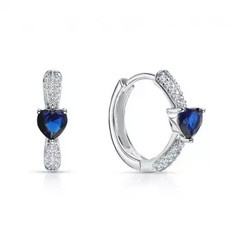 Серебряные серьги с фианитами