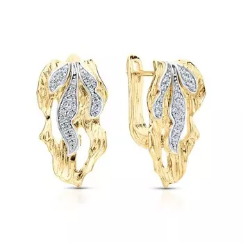 Серебряные серьги с фианитами