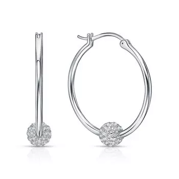 Серебряные серьги с фианитами