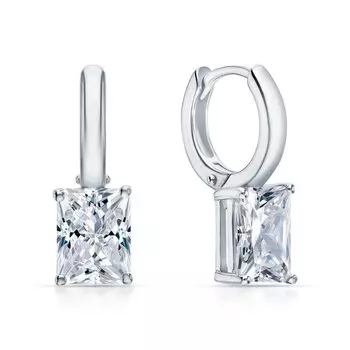 Серебряные серьги с фианитами